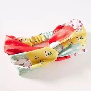 NWT Anthropologie  Floral Twist Satin Headband